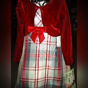 VALENTINE NWT PLAID DRESS, Bonnie Jean, 2T. Can be $20w/$4.99shipping